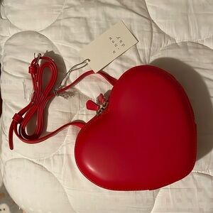 Red Heart Crossbody Purse